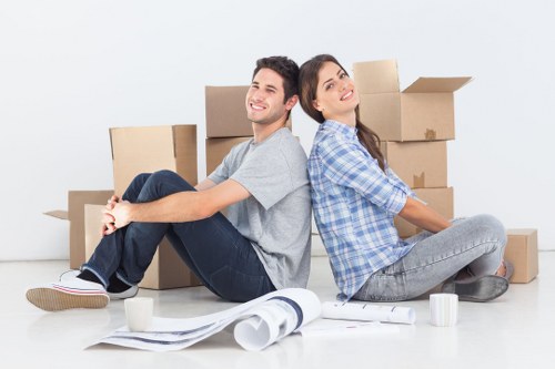 Loading household items safely into a removals van