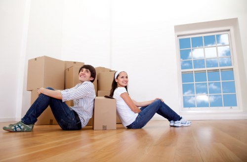Van loading furniture and boxes for a Colyers customer