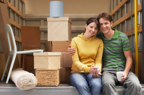 Careful transport of household items during a local Colyers van service